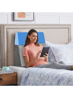 SLEEPSIA - Gel Infused Back Support Bed Wedge Incline Leg Elevation Pillow - Grey