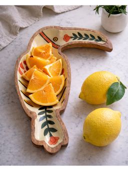 Chumbak - Multi-Color Graphic Wooden Platter