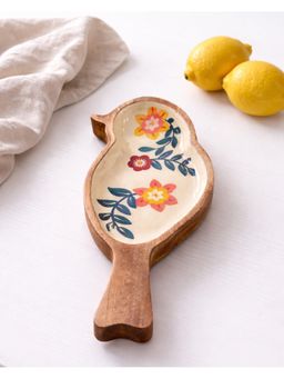 Chumbak - Multi-Color Graphic Wooden Platter