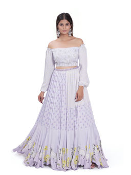 Vana Ethnics - Kadakara Lavender Lehenga with Top (Set of 2)