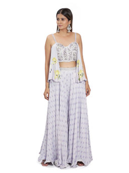 Vana Ethnics - Purple Kadakara Palazzo with Top (Set of 2)