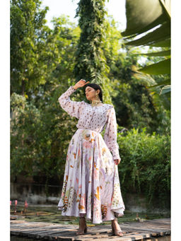 Vana Ethnics - Lavender Skirt with Shirt (Set of 2)