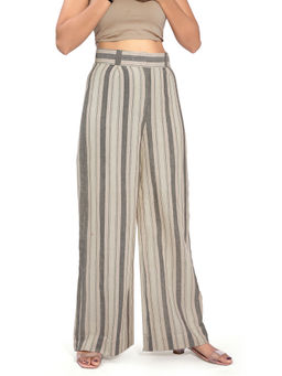 Vana Ethnics - Sustainable Grey Striped Pant