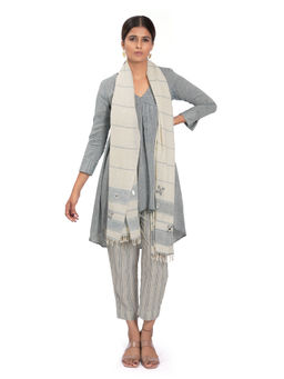 Vana Ethnics - Sustainable Indigo Kurta with Pant and Stole (Set of 3)