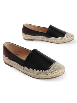 D'Shoe Lounge - Black Handcrafted Stitched Espadrille