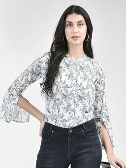 CRIMSOUNE CLUB - Women Blue Floral Top