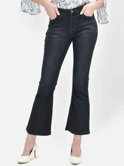 CRIMSOUNE CLUB - Women Navy Blue Bootcut Jeans