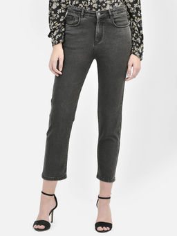 CRIMSOUNE CLUB - Women Grey Straight Jeans