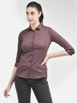 CRIMSOUNE CLUB - Women Maroon Printed Shirt