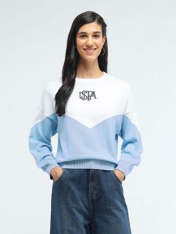 U.S. POLO ASSN. - Coloublocked Logo Blue Sweater