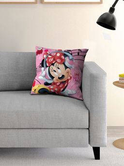 Athom Living - Pink Athom Living Disney Character Printed Cushion with Cover – (16 X 16 Inches)
