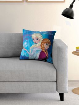 Athom Living - Blue Athom Living Disney Forzen Character Printed Cushion with Cover – (16 X 16 Inches)