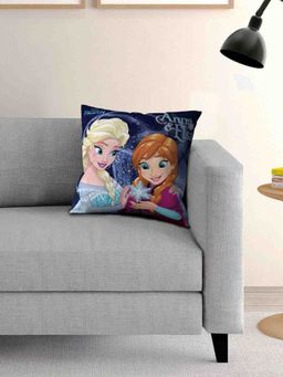 Athom Living - Blue Athom Living Disney Forzen Character Printed Cushion with Cover – (16 X 16 Inches)