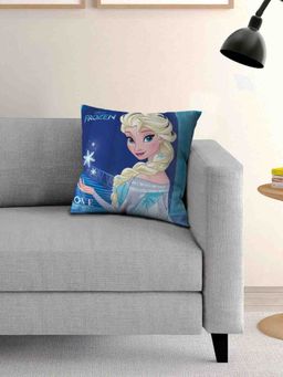 Athom Living - Blue Athom Living Disney Forzen Character Printed Cushion with Cover – (16 X 16 Inches)
