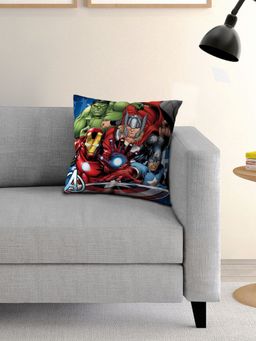 Athom Living - Multi-Color Athom Living Marvel Character Printed Cushion with Cover – (16 X 16 Inches)