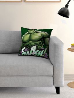 Athom Living - Green Athom Living Marvel Character Printed Cushion with Cover – (16 X 16 Inches)