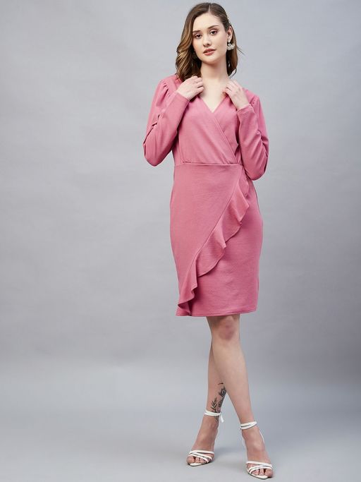 dress cherry red The Parker Dress | Cherry / S | 100% Polyester main image 1