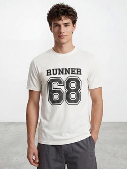 R&B - White Typography Regular T-Shirt