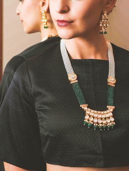 Odette - White Mixed Metal Detailing Jewellery Set