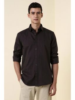 Allen Solly - Men Purple Slim Fit Stripe Full Sleeves Casual Shirt