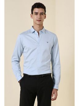 Allen Solly - Men Light Blue Regular Print Full Sleeves Formal Shirt