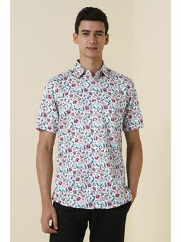 Allen Solly - Men Multicolor Regular Fit Print Half Sleeves Casual Shirt