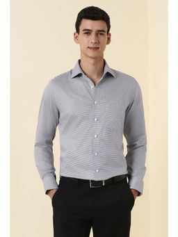 Allen Solly - Men Grey Regular Print Full Sleeves Formal Shirt