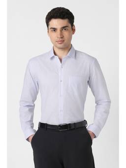 Peter England - Men Light Blue Slim Fit Full Sleeves Formal Shirt