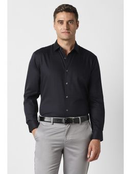 Peter England - Men Black Regular Fit Full Sleeves Formal Shirt