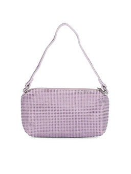 Saint G - Aria Crystal Embellished Lilac Leather Mini Handbags