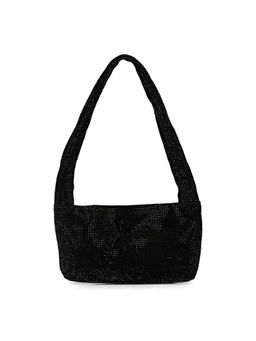 Saint G - Alma Crystal Embellished Black Leather Mini Handbags