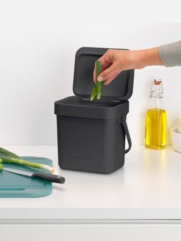 Brabantia - Sort & Go Waste Bin For thinKitchen, 3 ltr, Grey