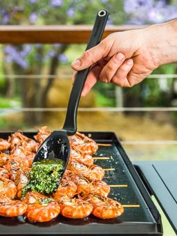 Dreamfarm - Bbq Brizzle For Thinkitchen Sauce Scooping Silicone Bbq Basting Brush Black