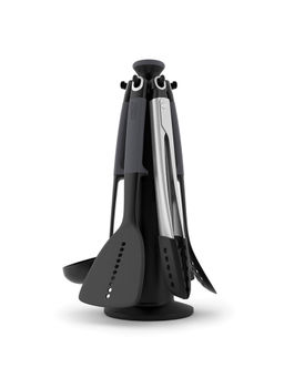 Joseph Joseph - Elevate Grey 6-Pc Utensil Set (with Tongs) for thinKitchen, Grey