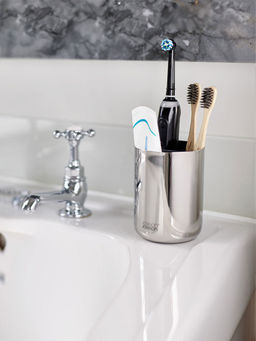 Joseph Joseph - Premium EasyStore Small Toothbrush Caddy Bathroom Organizer - Ecru