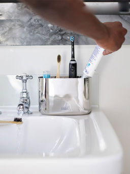 Joseph Joseph - Premium EasyStore Large Toothbrush Caddy Bathroom Organizer - Black