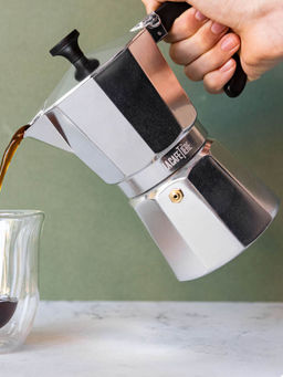 La Cafetiere - Premium Venice Aluminium 3 Cup Espresso Maker, Silver