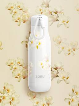 Zoku - Premium 500ml Insulated Stainless Steel Water Bottle, Floral