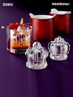 Zoku - Premium 2-Piece Large Silicone Ice Cube Molds, Crown