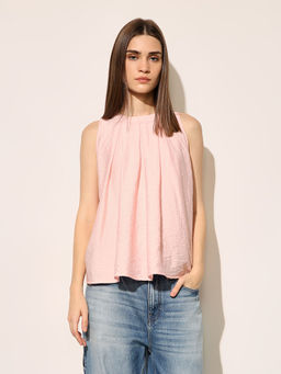 ONLY - Women Solid Regular Fit Pink Top