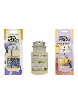 Yankee Candle - Jar Fluffy Towels, Lemon Lavender, and Midnight Jasmine Air Freshener (Pack of 3)
