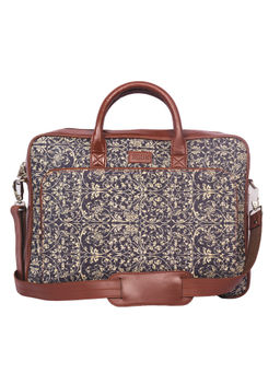 Zouk - Womens Handcrafted Black Printed Laptop Bag for 15.6 Inch Laptop