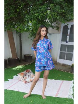 JHAPKI - Printed Shirts and Shorts - Blue