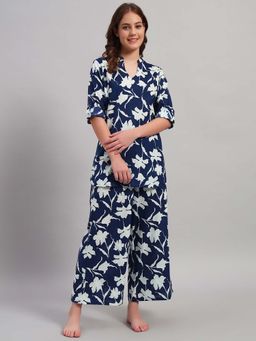 SEPHANI - Women Cotton Co-Ord Set - Blue