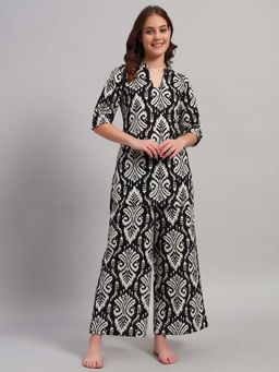 SEPHANI - Women Cotton Co-Ord Set - Black