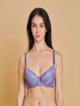 Mieora - Lace & Grace Polka Dots Bra - Purple