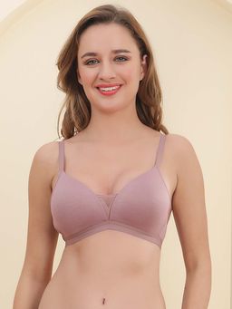 PrettyCat - Women's Lightly Padded Non-Wire T-Shirt Bra - Pink