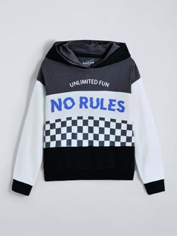 Hopscotch - Colour-Block Cotton Hoodie Sweatshirt