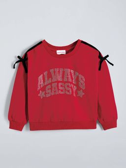 Hopscotch - Bow Applique Sweatshirt