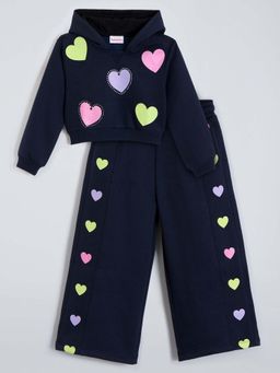 Hopscotch - Stone Embellished Heart Pant & Sweatshirt